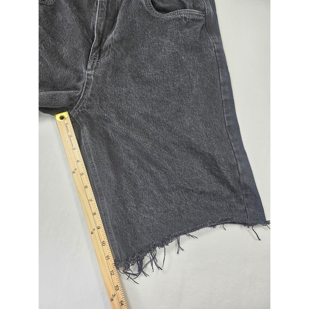 Empyre Mens Loose Fit Denim Shorts Washed Black DIY Cutoff Skate 34 streetwear - Picture 6 of 7